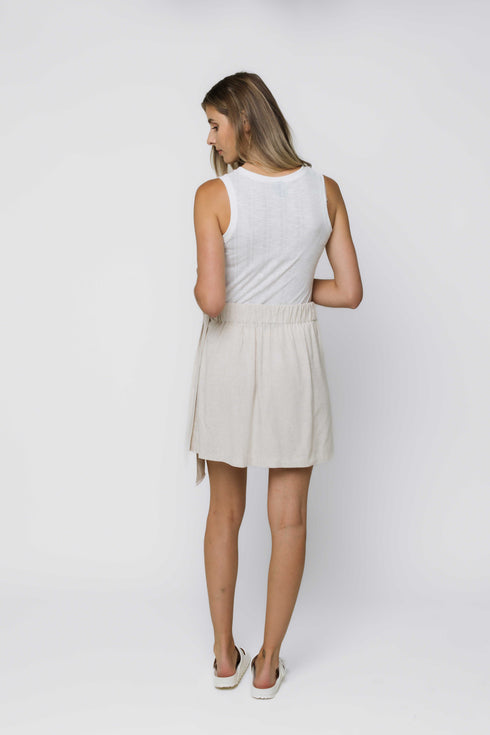 Winona-Tie Front Skirt